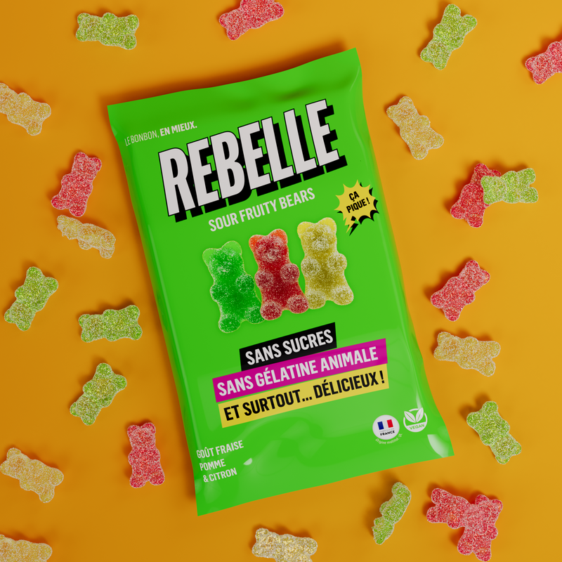 Saure Gummibärchen ohne Zucker