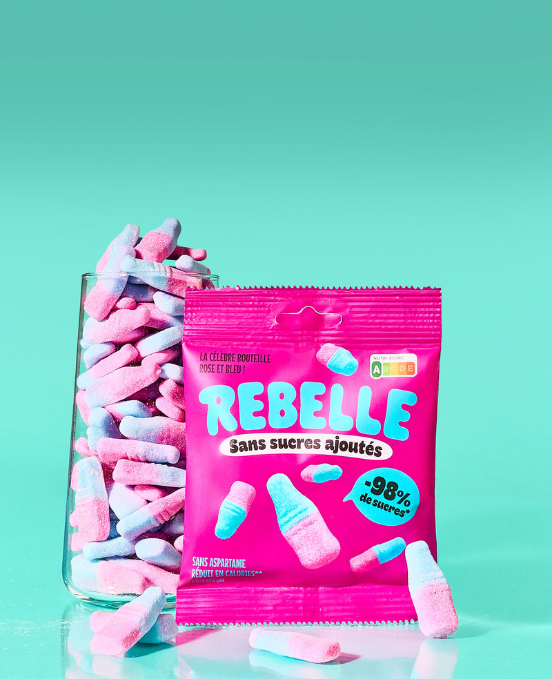 Flaschen Rosa und Blau