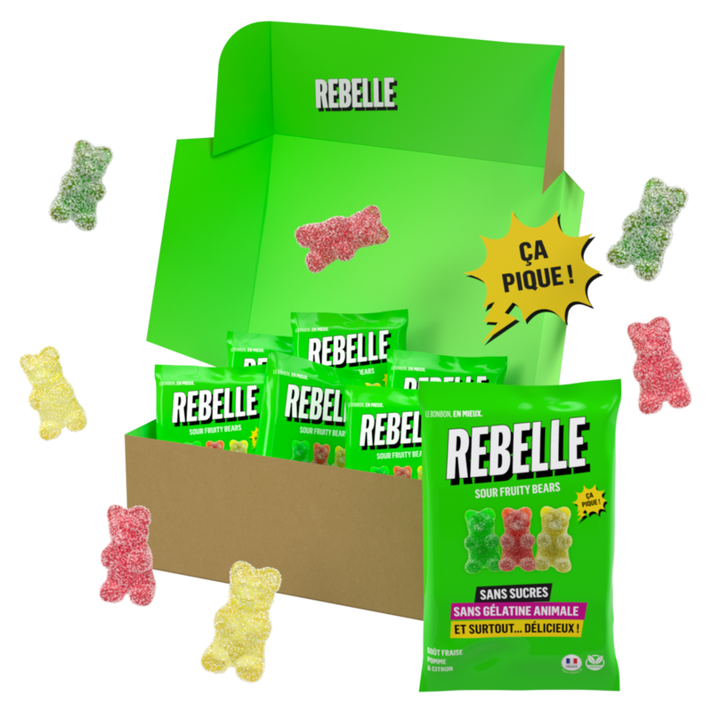 Saure Gummibärchen ohne Zucker