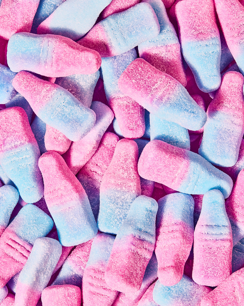 Flaschen Rosa und Blau