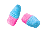 Flaschen rosa und blau