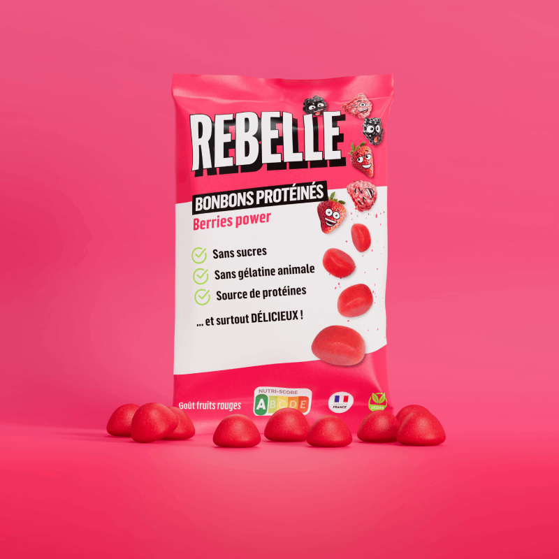 Proteinbonbons rote Früchte