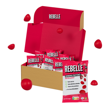 Proteinbonbons rote Früchte
